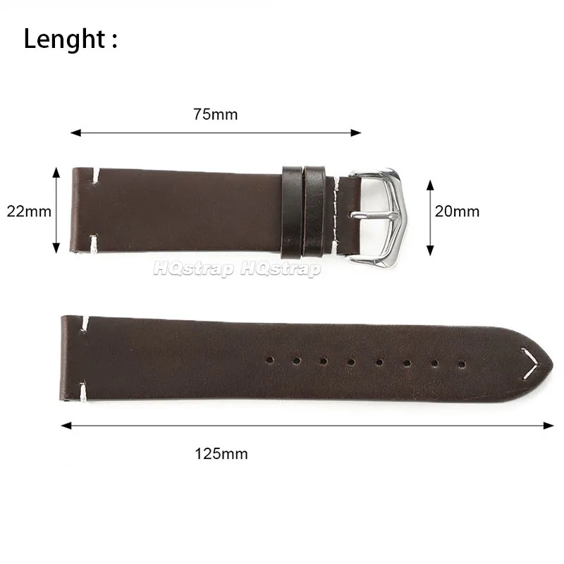 18/19/20/21/22/24mm lederen band vintage oliewas koeienhuid band voor Samsung Galaxy Watch 4 5 3 armband hoge kwaliteit polsband