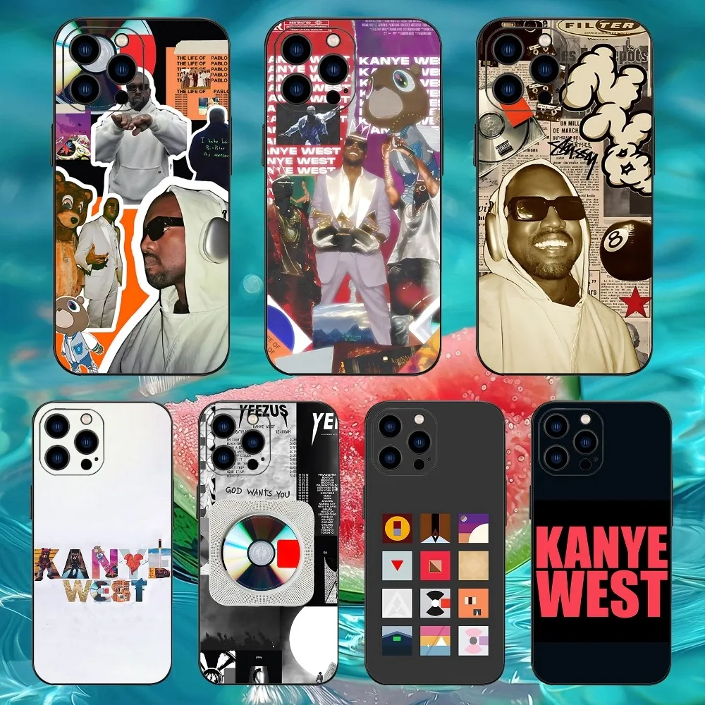 K-Kanye Rapper West Phone Case For Iphone 15 11 13 14 Pro Max 7 8 Plus X Xr Xs Max Se2020 12mini Cover Case