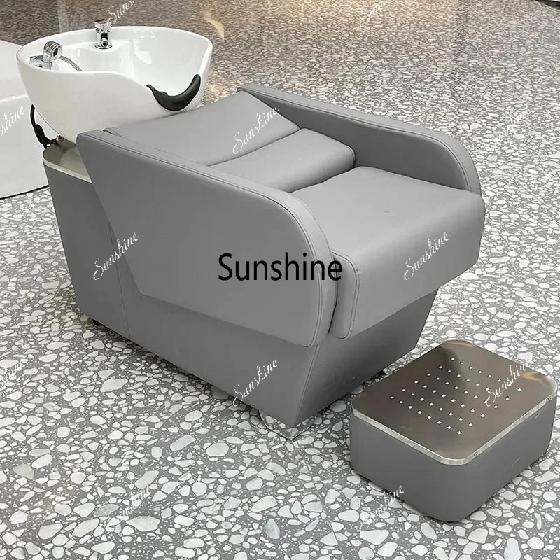 Japanese Shampoo Bed Hairdressing Salon Special Flush Bed Spa Bed Ceramic Basin Half Lying Type