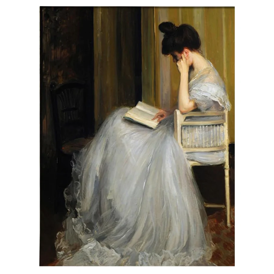 Ladies Reading diamond painting kit Bedroom Bathroom Wall Decoration Ladies Portrait Art 5D mosaic Wall Painting Retro Art craft