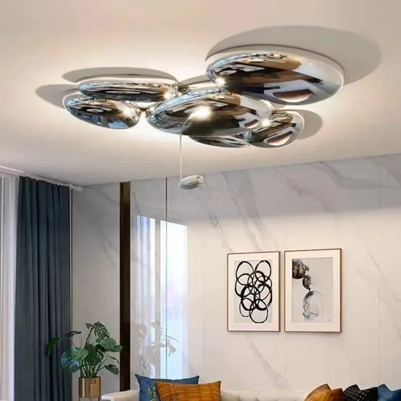

Italian living room bedroom ceiling lamp post-modern light luxury restaurant creative lamp