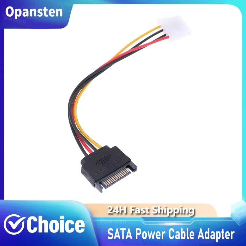 

Кабель питания Molex IDE (4-контактный) на SATA (15-контактный) с разъемами типа «папа-мама», удлинительный кабель SATA для жесткого диска, адаптер питания для ПК