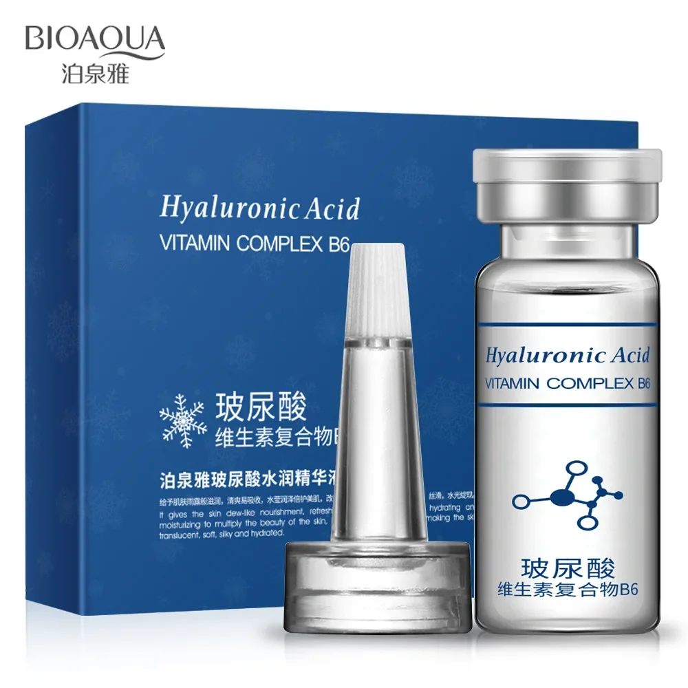 BIOAQUA 10pcs Serum Moisturizing Hyaluronic Acid Vitamins Facial Moisturizing Anti Wrinkle Aging Collagen Skin Care Essence