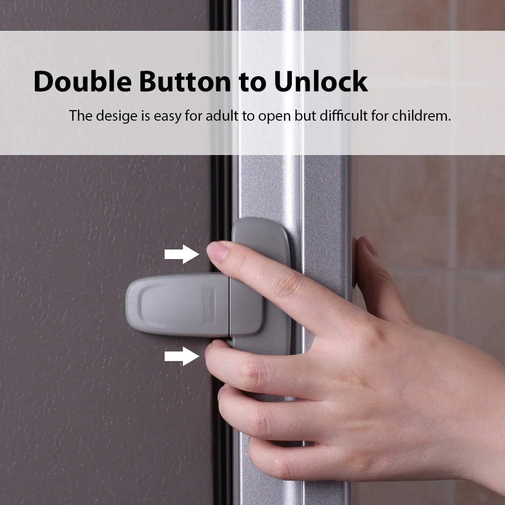 1Pcs Home Refrigerator Fridge Freezer Door Lock Latch Catch Toddler Kids Child Cabinet Locks Baby Safety Child Lock