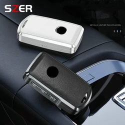 Leather Metal Car Remote Key Case Cover Shell Fob For Mazda 3 6 Cx30 MX30 Cx9 x9 Cx5 x5 Cx8 MX5 ss30 Holder Fob Accessories