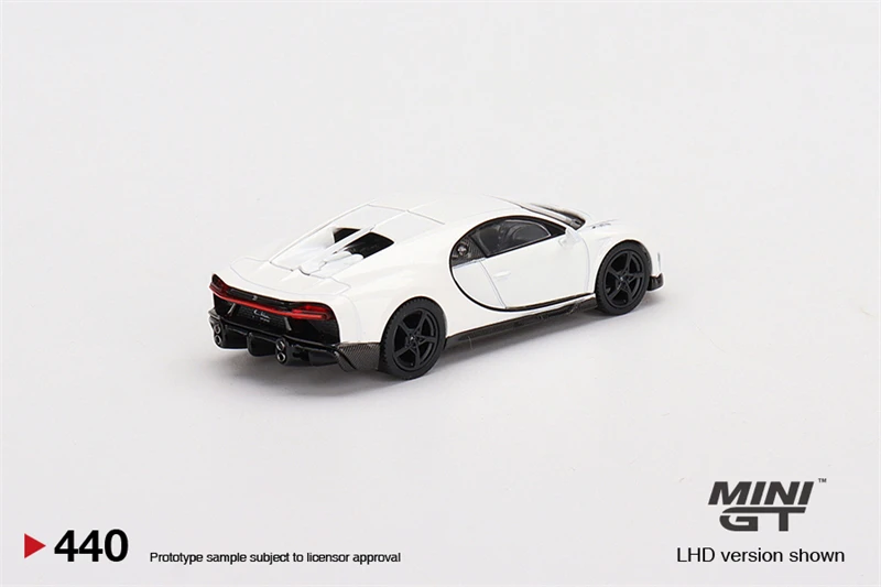 Mini voiture Chiron Super dehors, modèle moulé sous pression LHD, blanc, échelle 1:64