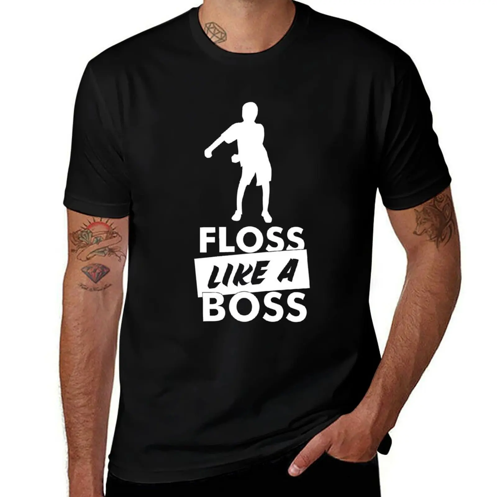 Floss Like A Boss - Flossing Dance Move T-Shirt Simple Print Design T-Shirt