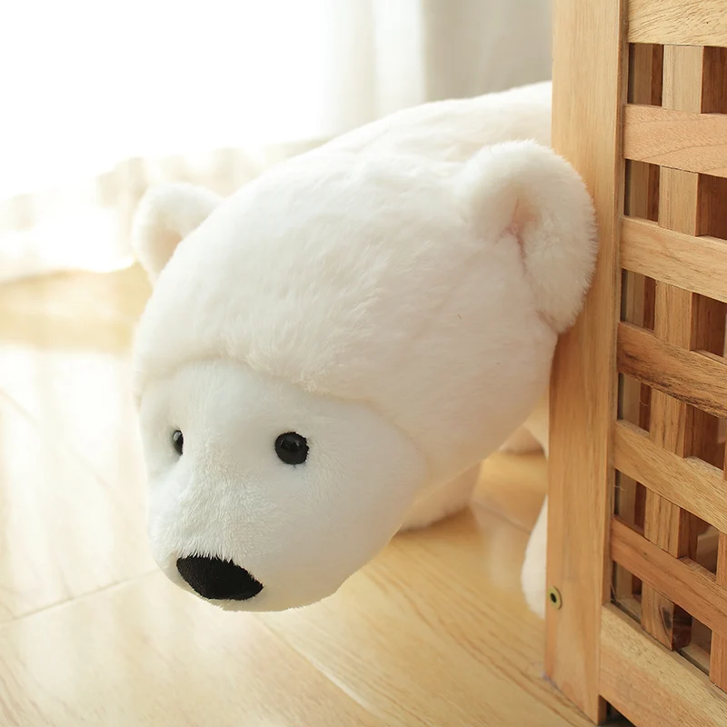 Oso Polar de 22cm para niños, juguete de peluche, almohada, oso Polar, oso blanco puro, muñeca de tela suave, juguetes para niños, regalos de cumpleaños