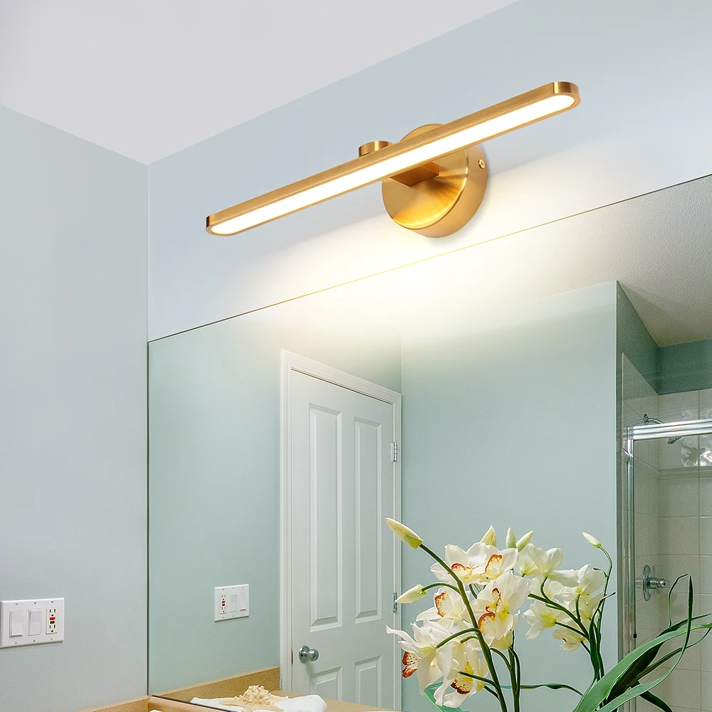 Mantolite Aluminium Modern Design LED Bathroom Vanity Wall Light 12W Home Decor Mirror Wall Lamp Indoor Wall Mount Light Fixture