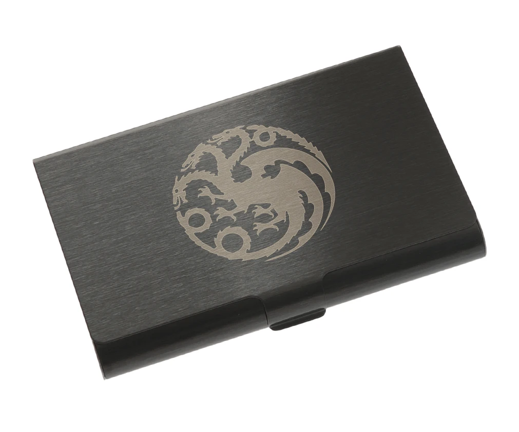 

Game Of Thrones Targaryen Stainless Steel Business Credit Card Holder Wallet Pocket Business Card Holder Case ID Credit Name Box