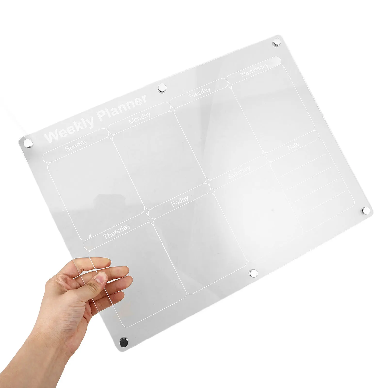 

1 Set Acrylic Magnetic Calendar For Clear Dry Erase Board Monthly Weekly Planner Refrigerator Organizer Fridge Calendar Magnet