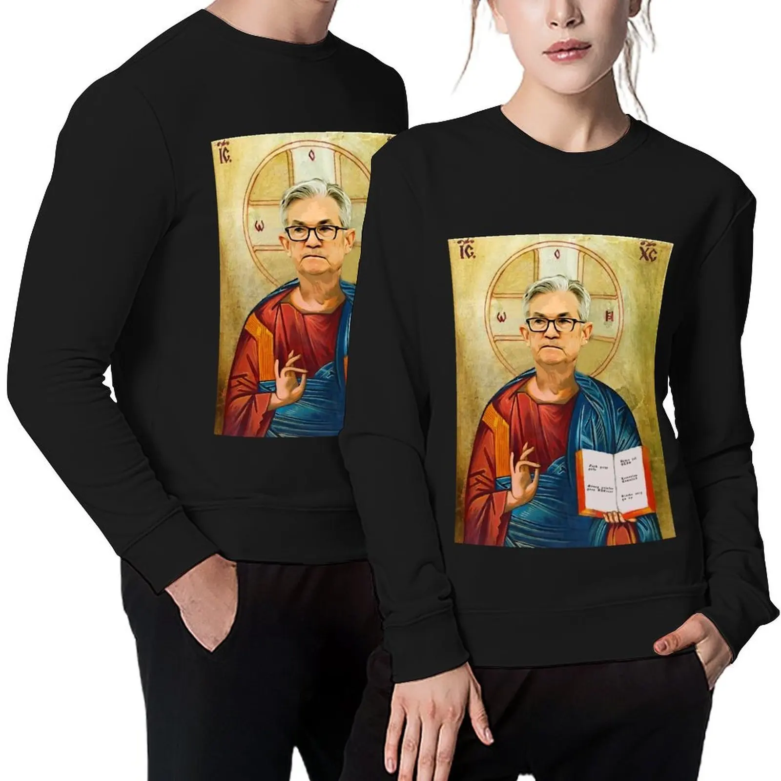 

Wall Street Bets WSB Reddit Jerome Powell JP JPOW Fed Holiness Money go Brrrr Pullover male clothes sweatshirts men