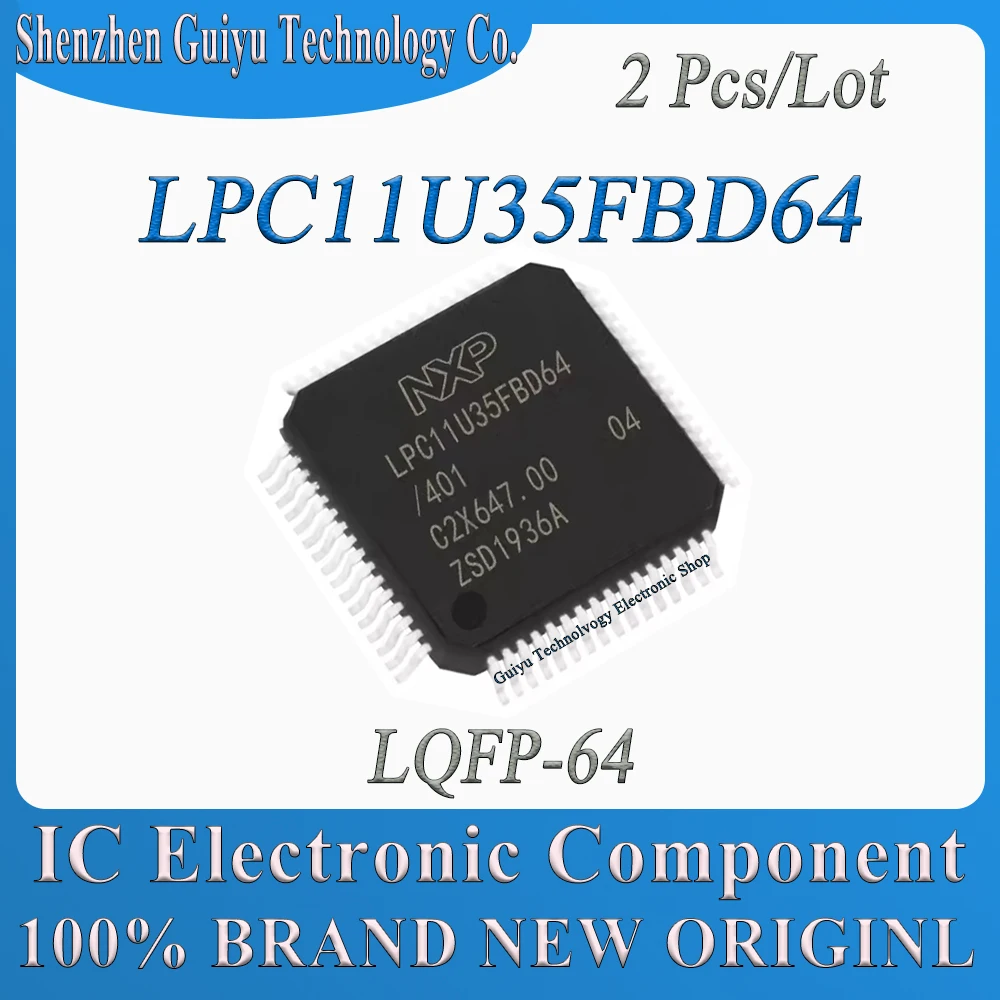 

2Pcs/Lot LPC11U35FBD64 LPC11U35FBD LPC11U35F LPC11U35 LPC11U LPC11 LPC LQFP-64 IC MCU Chip