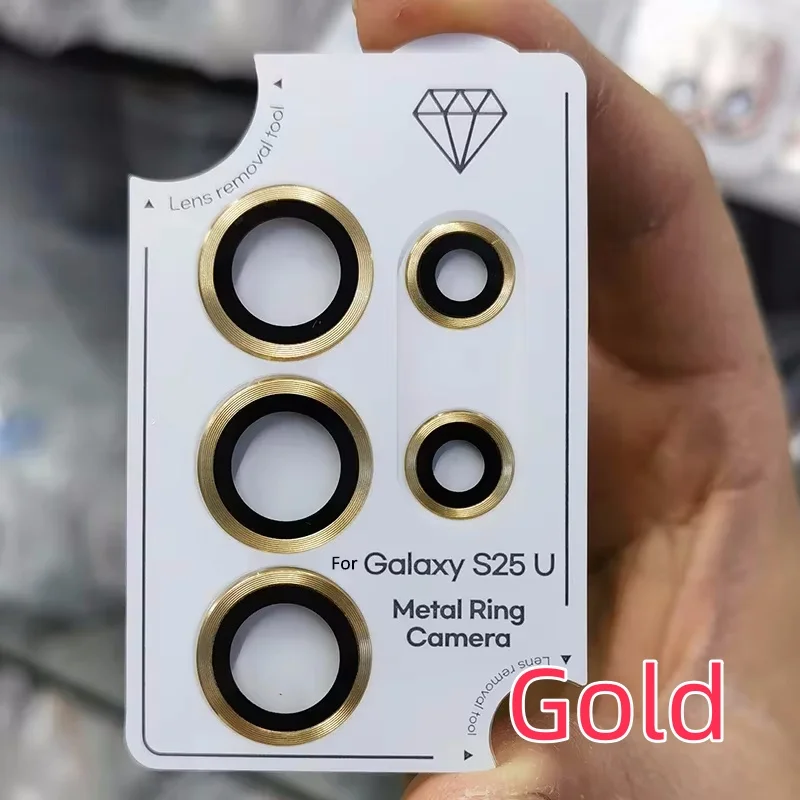 ل S26 الترا ماتيل الدائري + كاميرا الزجاج لسامسونج غالاكسي S25 زائد الذهب الخلفي غطاء للعدسات لسامسونج S25 الترا حامي العدسة #3