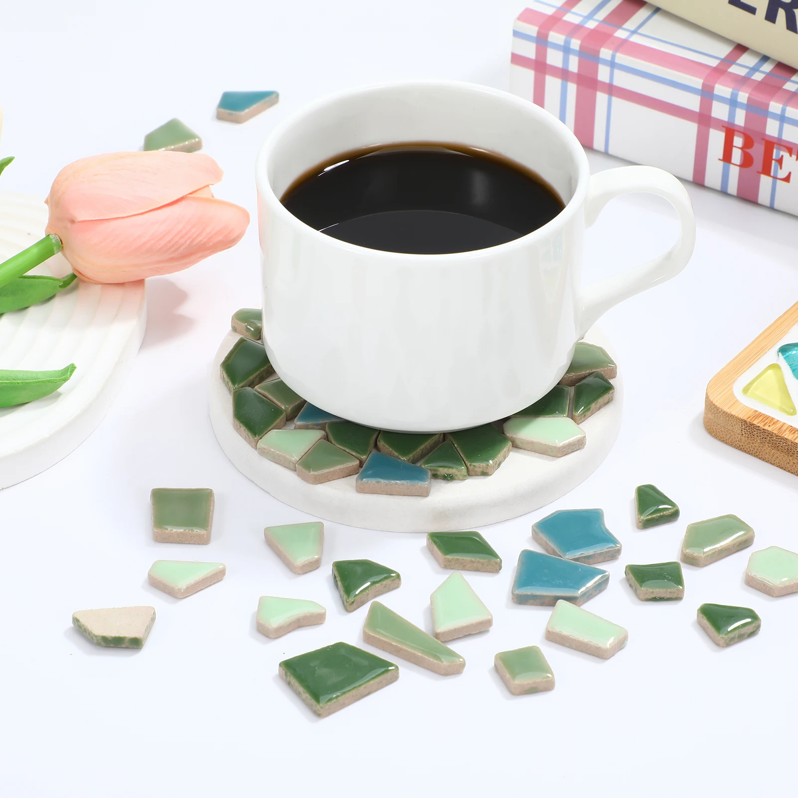 

200G Craft Mosaic Tiles Vibrant Glazed for DIY Art Home Garden Decoration Bathroom Renovation Project Supplies