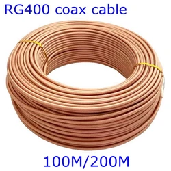 RG400 RG-400 Double Shielded RFCoaxial Cable Wire Adapter Connector RG400 Cable 50 Ohm High Quality 100M/200M