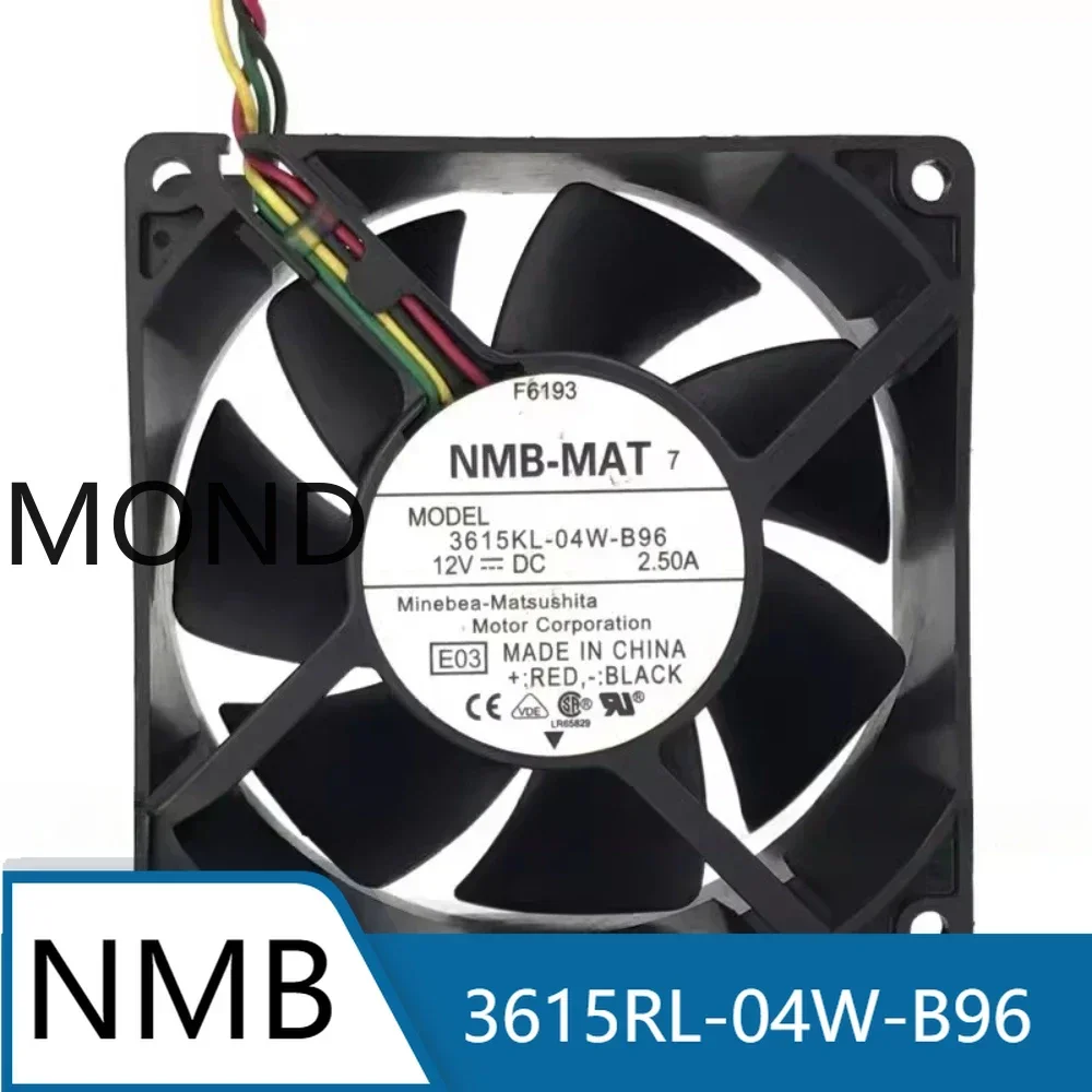 3615RL-04W-B96 Server Fan for NMB NMB-MAT Axial Cooling Inverter Fan High Air Volume PWM 2.5A 12VDC 8038 80*80*38MM 8CM