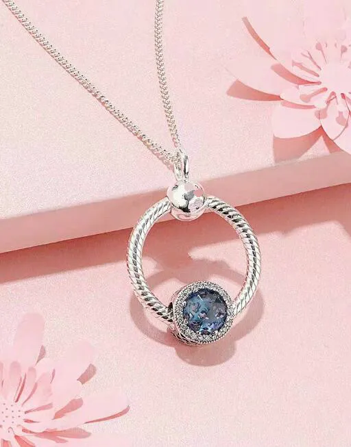 100% 925 Sterling Silver Spring Letter O Pendant pan   Necklace Female