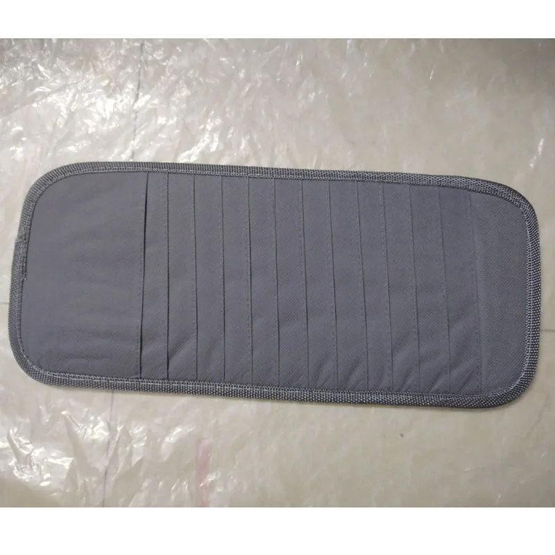 Auto Car Sun Visor Non-woven Organizer Storage Bag Card Clip Holder Multifunctional CD Stowing Tidying