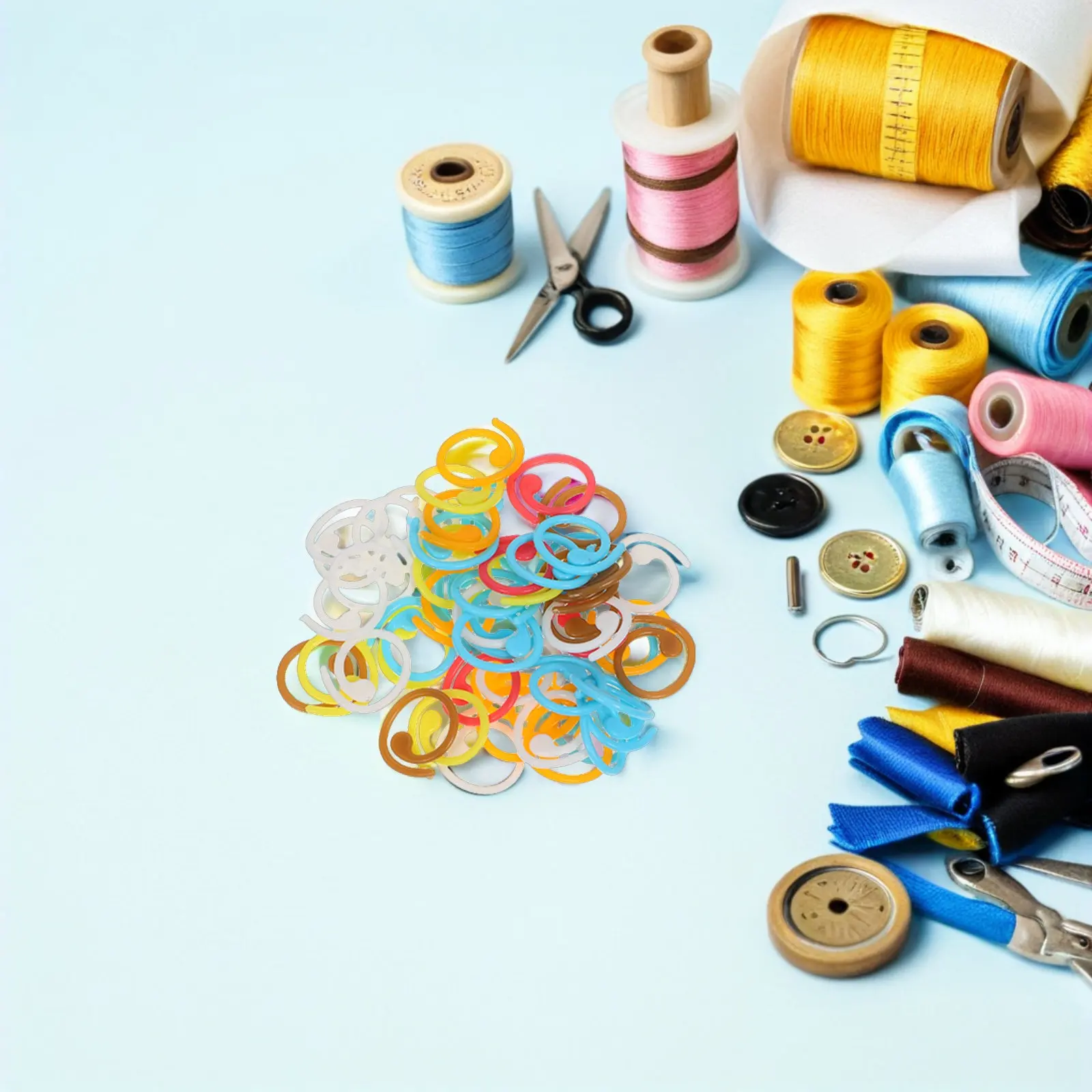 

60Pcs Spiral Stitch Markers Plastic Crochet Marker Clips Ring Knitting Accessories Knitting Supplies DIY Craft Tools