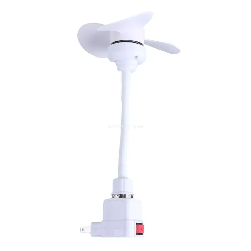 Socket Fan E27 Screw-in Ceiling Fan Low Noise Flxible Tube Table Fan 10W 5.5inch Dropship