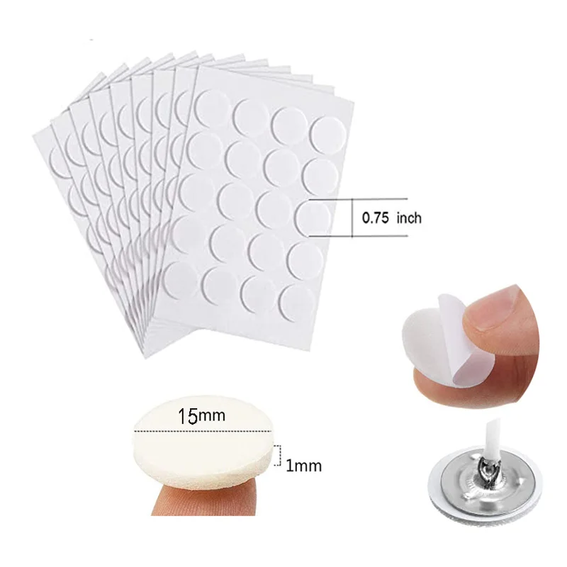 100Pcs White Wax Core Double-Sided Adhesive, Double-Sided Adhesive Stickers, Candle Making Accessories, Wax Core Fixed Stickers