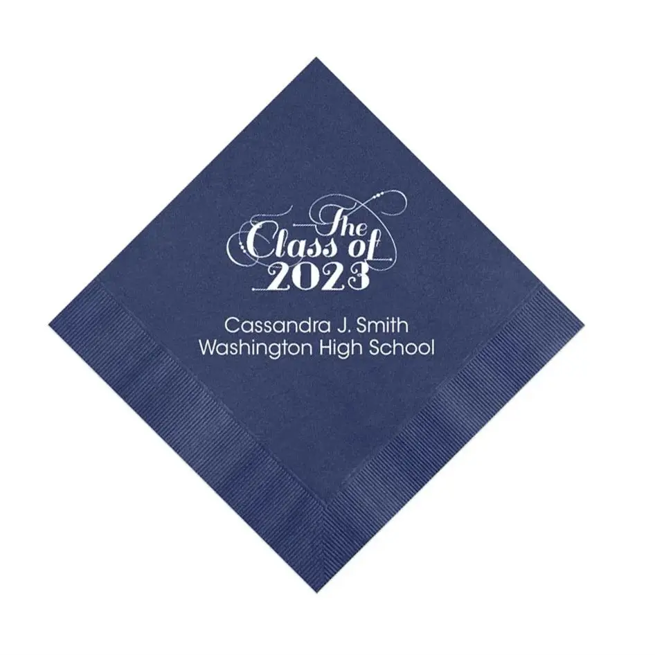 

The Class of 2023 2024 Napkins Personalized Set of 100 High School College