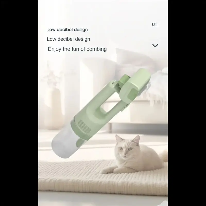 AEE8-Pet Multifunctional Beauty Cleaning Hair Trimmer Low Audio Cat Dog Electric Suction Floating Hair Shaving Artifact
