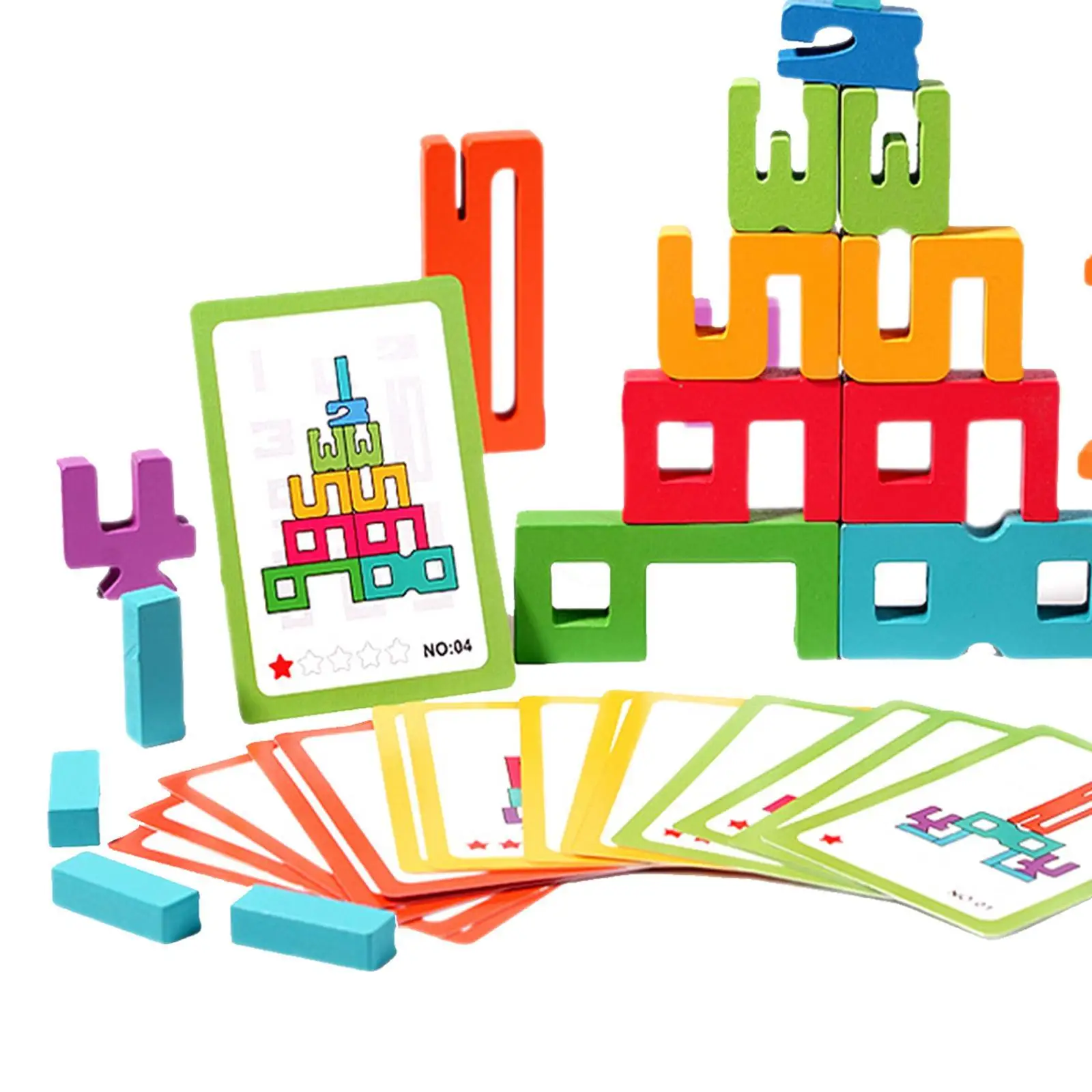 Wooden Number Puzzle Block Toys Set Preschool Game for Children Kindergarten