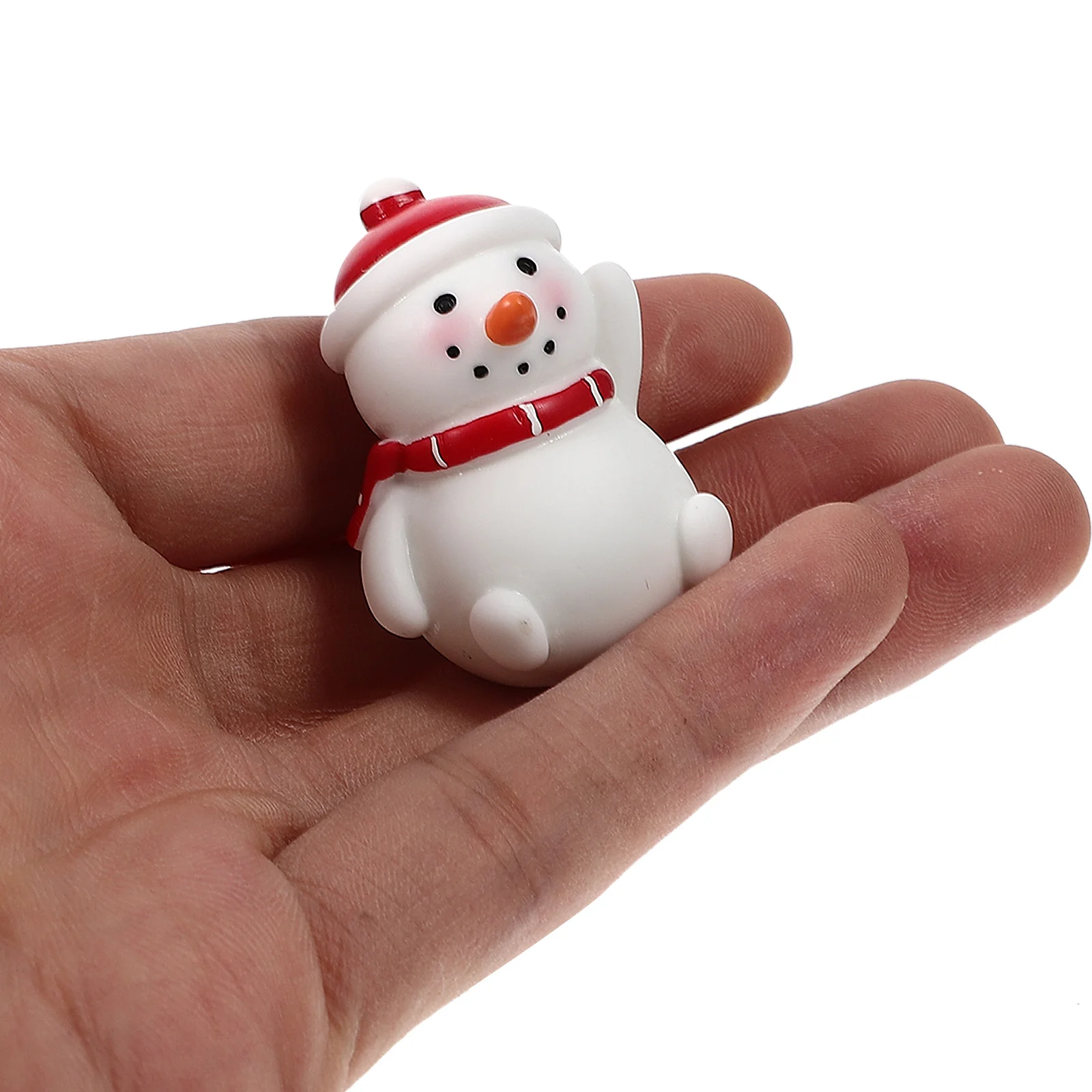 

5Pcs Christmas Snowman Resin Decor Set Micro Landscape Ornament for Xmas Mini Village Tabletop Indoor Outdoor Decoration