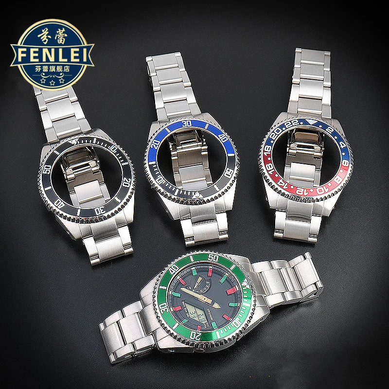 

Modified watch strap For G-Shock Casio GA-2100 GA-2110 modified Rolex Water Ghost stainless steel case watch strap accessories