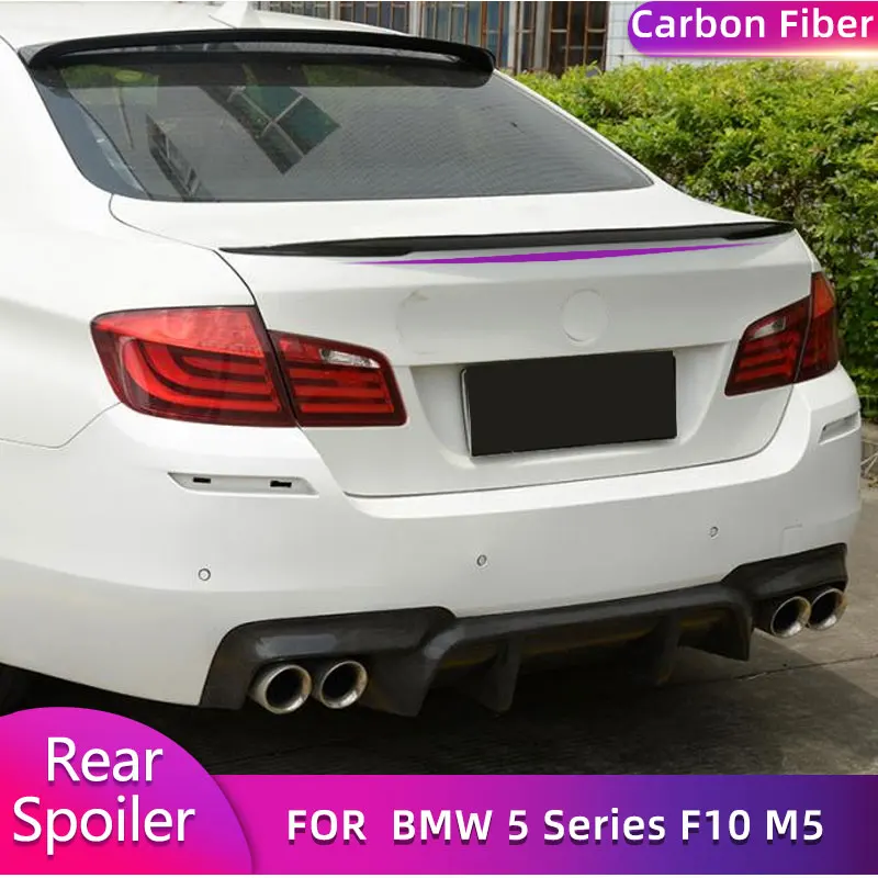 

Carbon Fiber Rear Trunk Spoiler Wings for BMW 5 Series F10 M5 2012-2016 520i 530i 550i Non Convertible Car Rear Spoiler Wing Lip