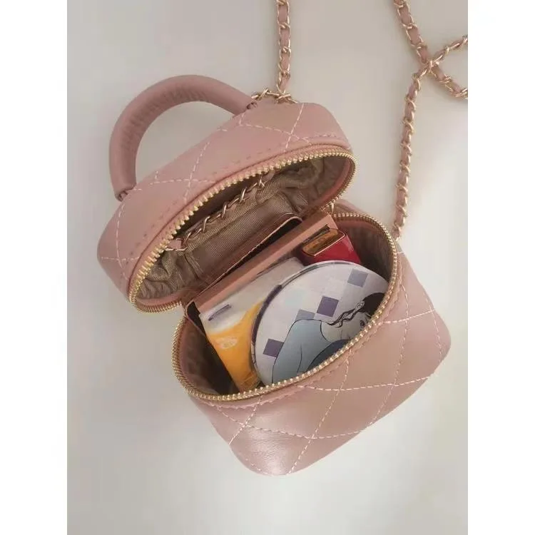 2024 Zomer Mini Handheld Clutch Tas Modieuze Veelzijdige Enkele Schouder Crossbody Ketting Gewatteerde Kleine Tas