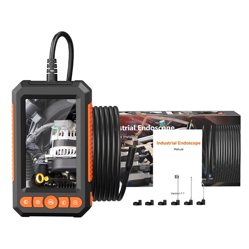 

Новый C43-M ручной промышленный автомобильный эндоскоп с двумя объективами 1080P 4,3-дюймовый IPS-экран 8 мм 5 м IP67 инспекционная эндоскопическая камера