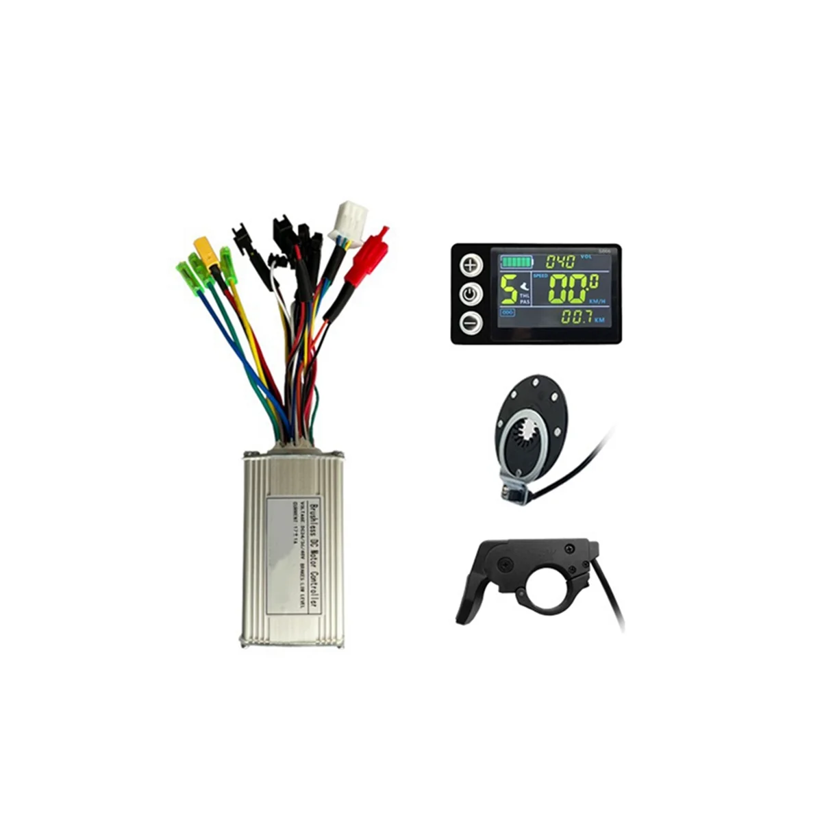 

Electric Scooter Lithium Battery Modified LCD-S866 Color S n Instrument 17A Controller Power Booster Throttle Set