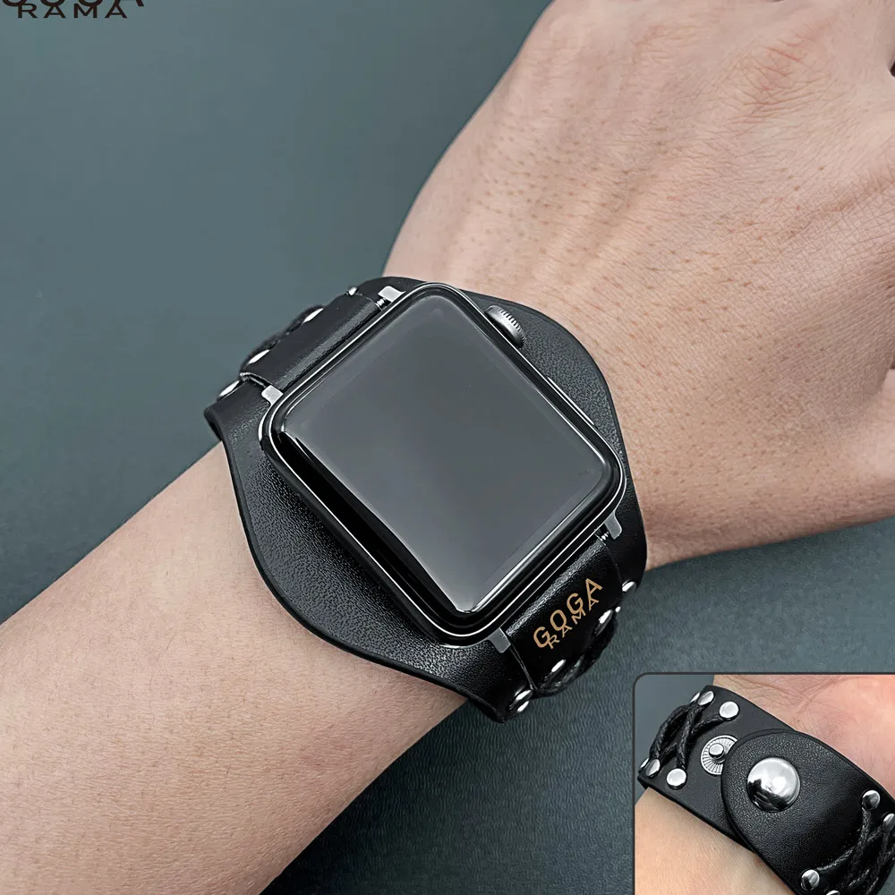 GOGARAMA Punk Chain Steampunk IWatch Band Compatible Apple Watch 49mm 45mm 44mm 42mm 41mm 40mm 38mm 9/8/7/6/5/4/3/2/1/SE/SE2 03