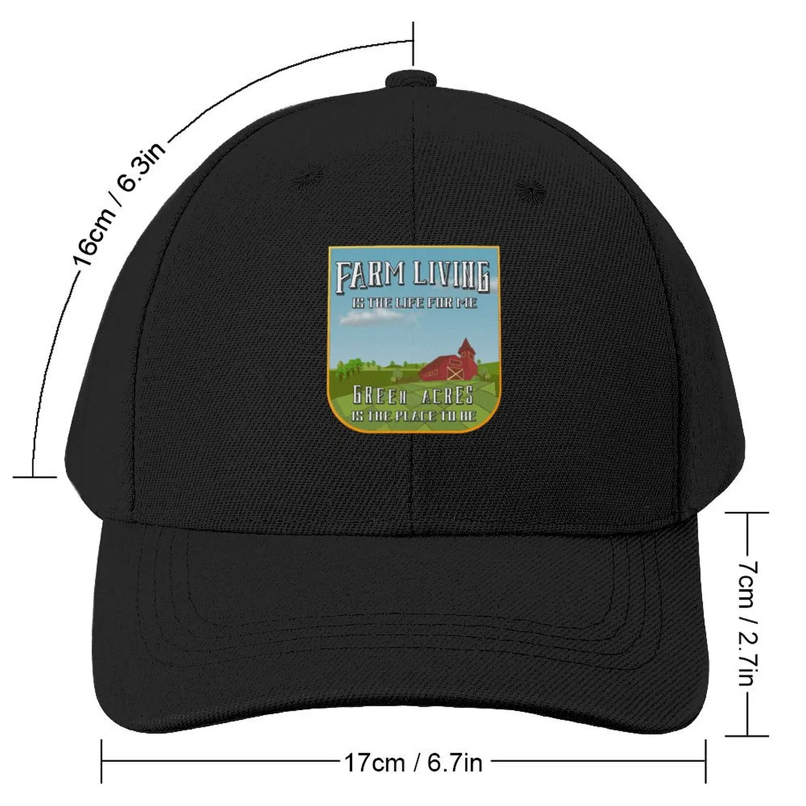 Farm Living Is The Life For Me, Green Acres Is The Place To Be Baseball Cap Trucker Cap Cosplay Ladies Men's