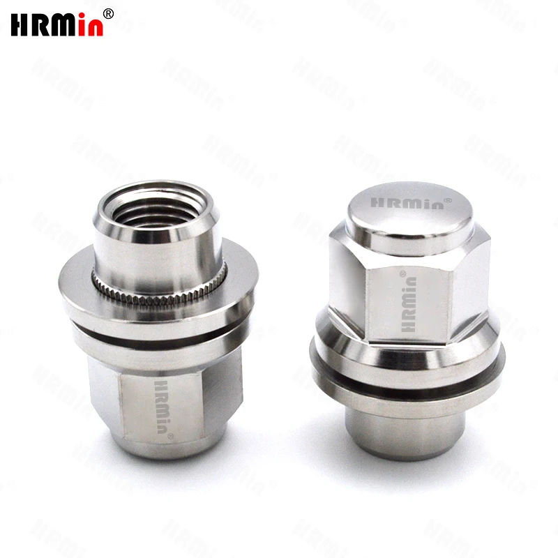 HRMin 10.9 grade Gr.5 titanium wheel lug nut titanium nut  M14*1.5*43.5mm for Land- Rover etc.