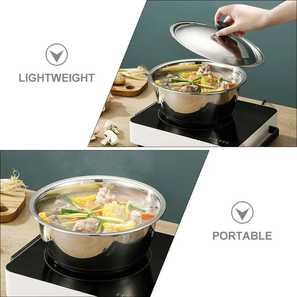 

1Set Stainless Steel Mixing Bowl Household Kitchen Multi-Purpose Food Container Salad Soup Egg Mixing Basin Cooking Bowl
