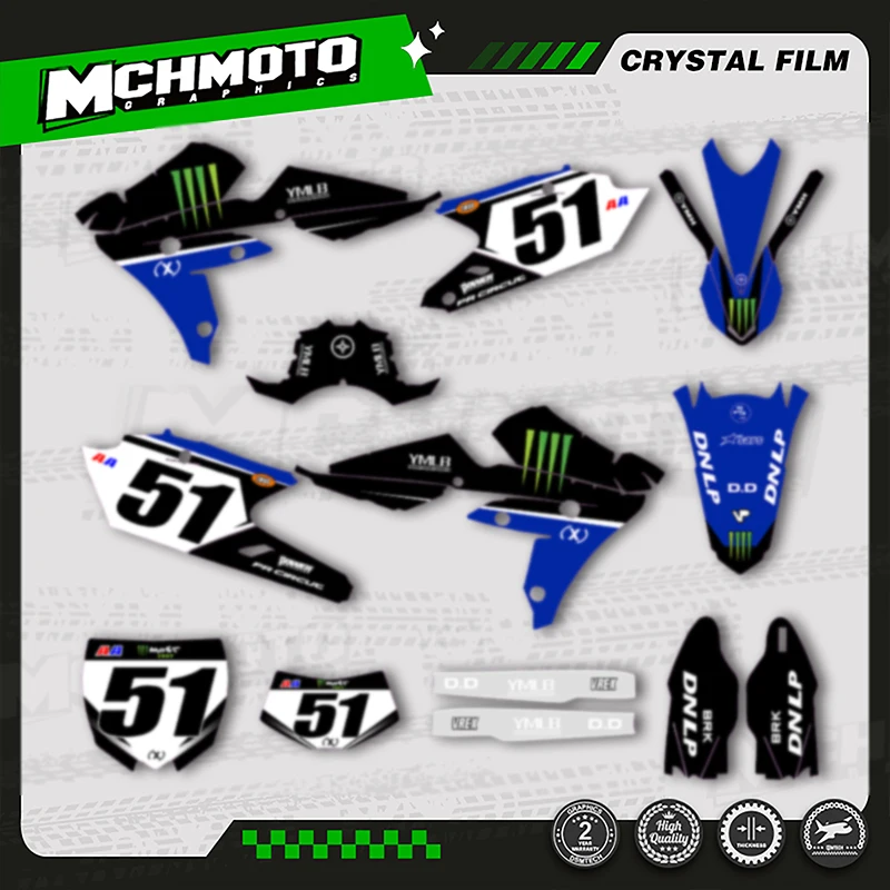 

MCHMFG наборы наклеек с графикой команды для YAMAHA WRF450 2016 2017 2018 YZF450X 2015 2016 2017 2018 номер имени на заказ