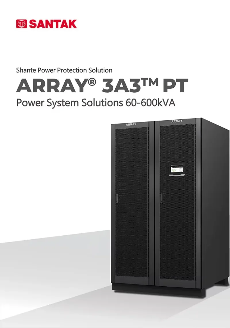 SANTAK ARRAY 3A3 PT Smart Modular Ups Power Supply Online UPS 60kva - 600kva System for Data Center