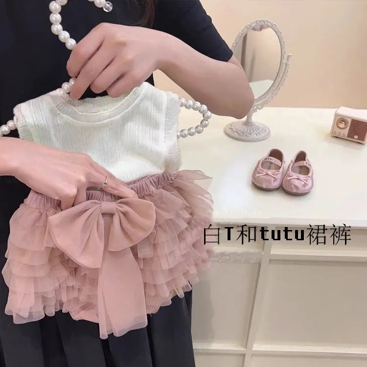 Girl Lolita summer foreign style children's princess dress baby girl lace fluffy mesh