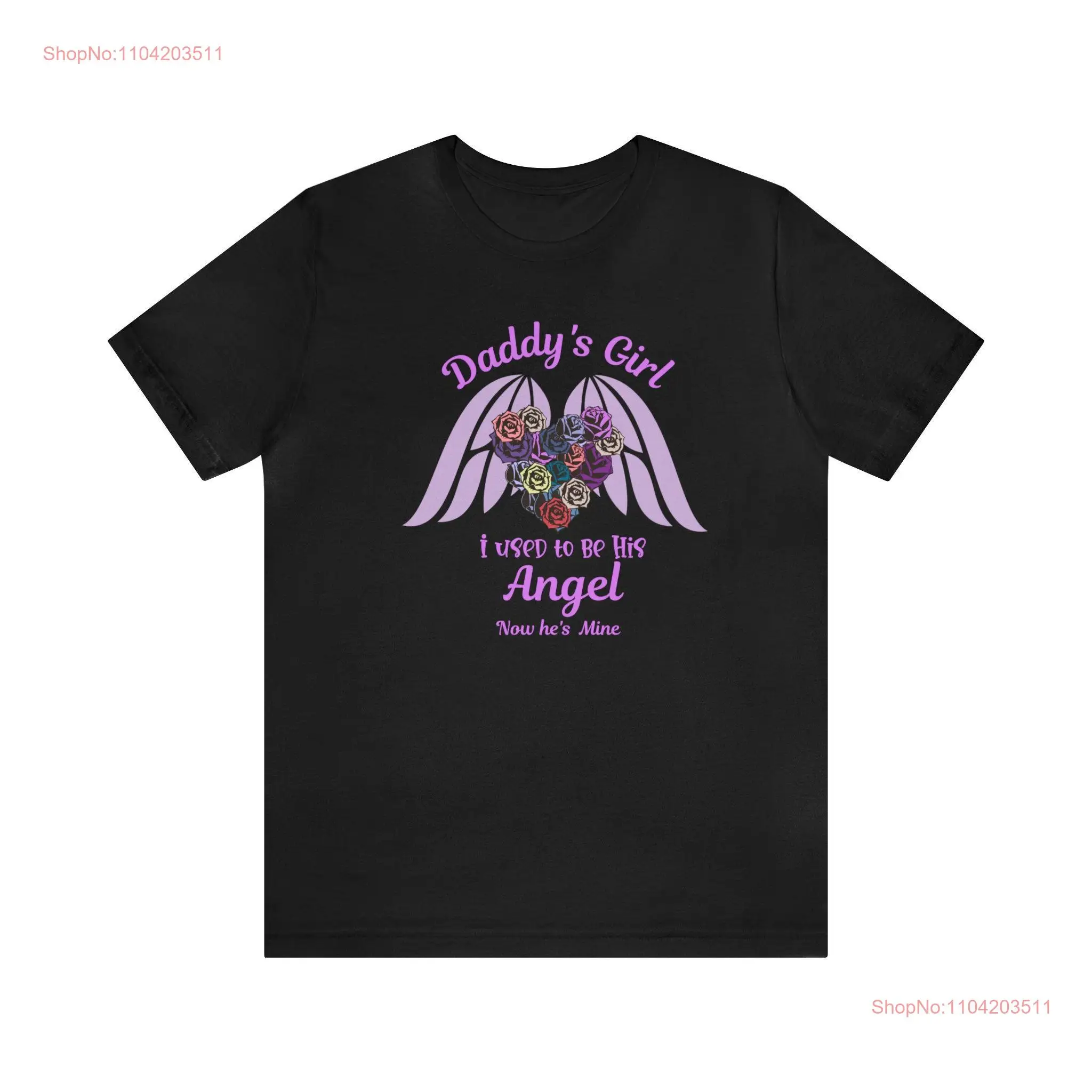 Angel Wings Daddy's Girl T Shirt A Loving Tribute heartfelt to father Wearable daughters gift for passed fathers