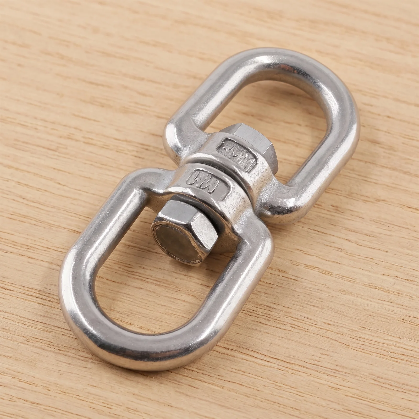 Heavy Duty Stainless Steel 360 Degree Swivel Ring, Eye-to-Eye Rope Chain Connector, Anti-Twist Hardware for Hammock, Easy to Use