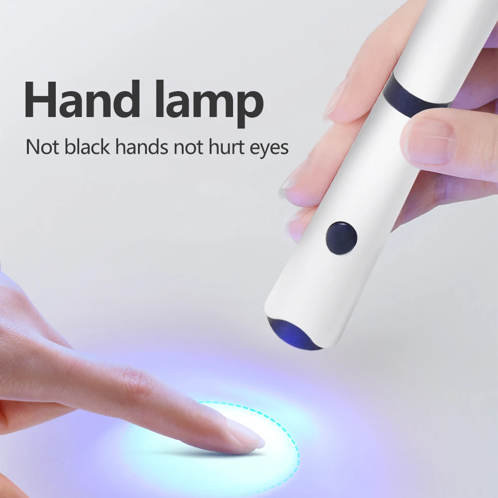 Yikoolin Oplaadbare Uv Led-Nagellamp Voor Manicure Handheld Nageldrooglamp Voor Nagels Gellak Drooglamp Salon Apparatuur