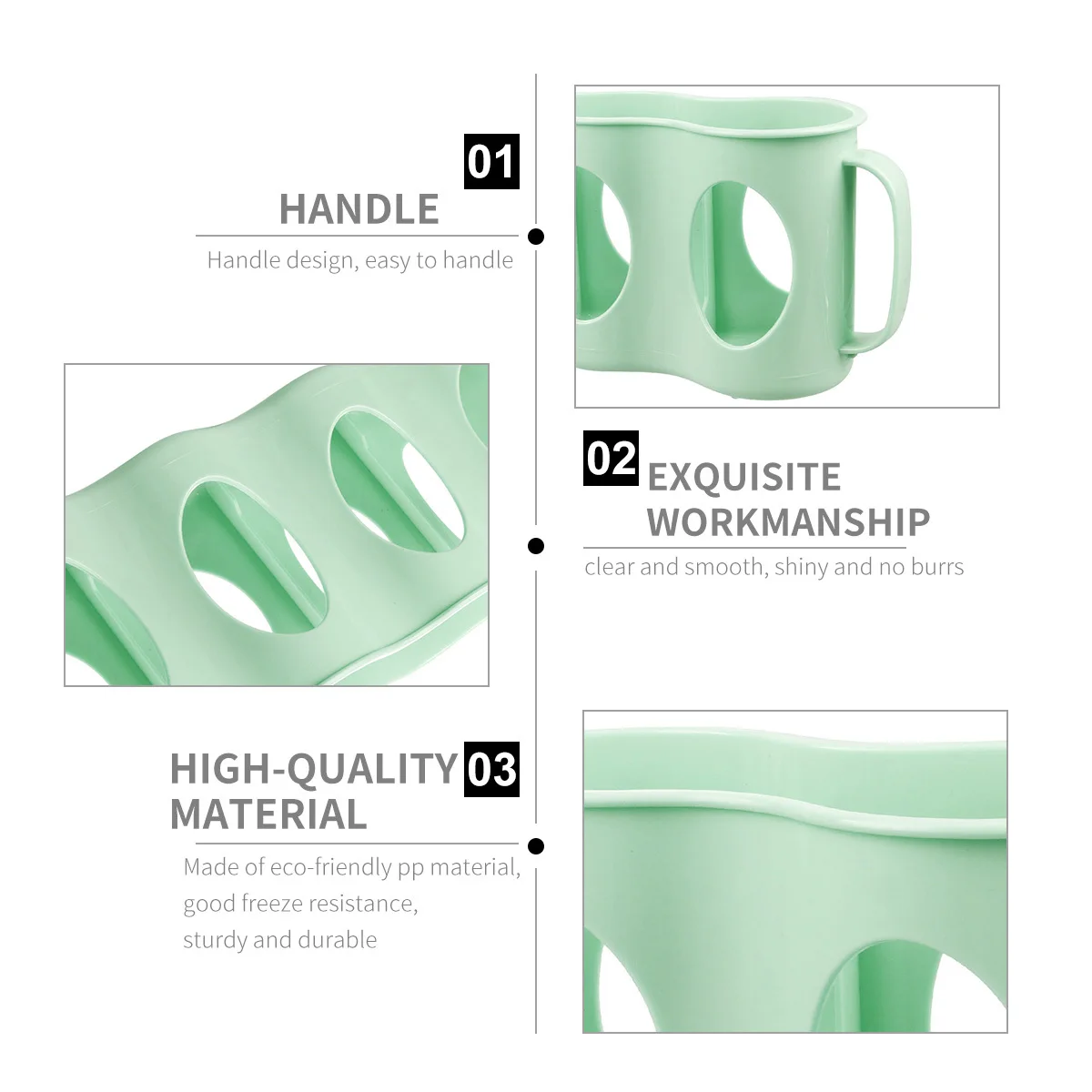 2 قطعة 4 أقسام سحب يدوي نوع منظم صندوق تخزين بلاستيكي للثلاجة واضح ناعم لامع لا نتوءات #4