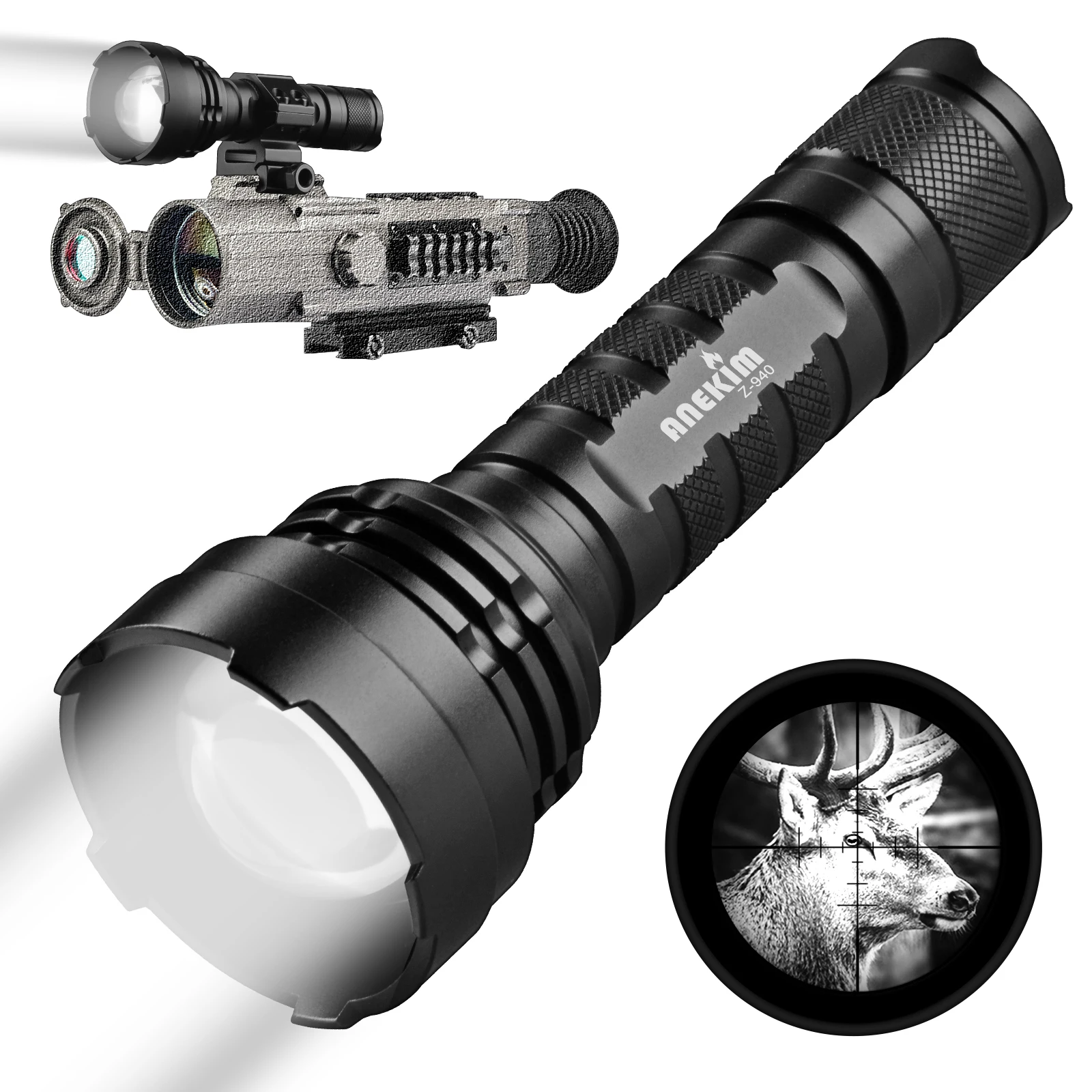 ANEKIM Z series infrared illuminator VCSEL Night 940nm torch with 3 mode diode 850nm ir flashlight