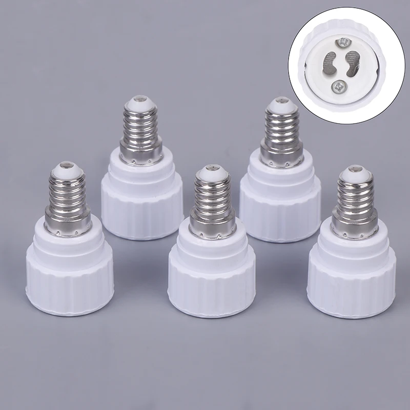 

Белый E14 к GU10 Керамический цоколь Светодиодный светильник Патрон лампы Преобразователь Винтовой цоколь лампы Адаптер Светодиодный светильник Экономия галогенной лампы Цоколь PBT