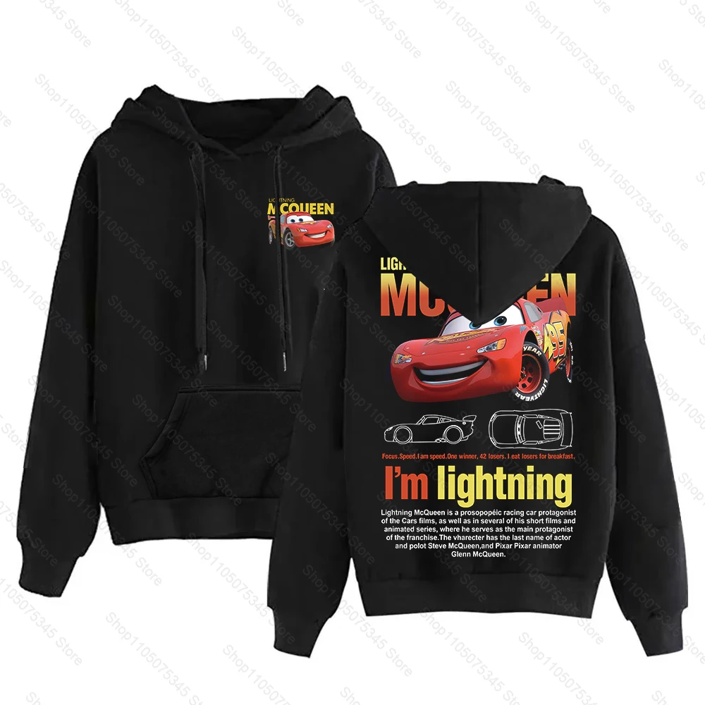 متعة سالي أنا البرق ماكوين سيارة مطبوعة هوديي الرجال النساء الخريف والشتاء الملابس القطنية الحب هدية للزوجين للجنسين