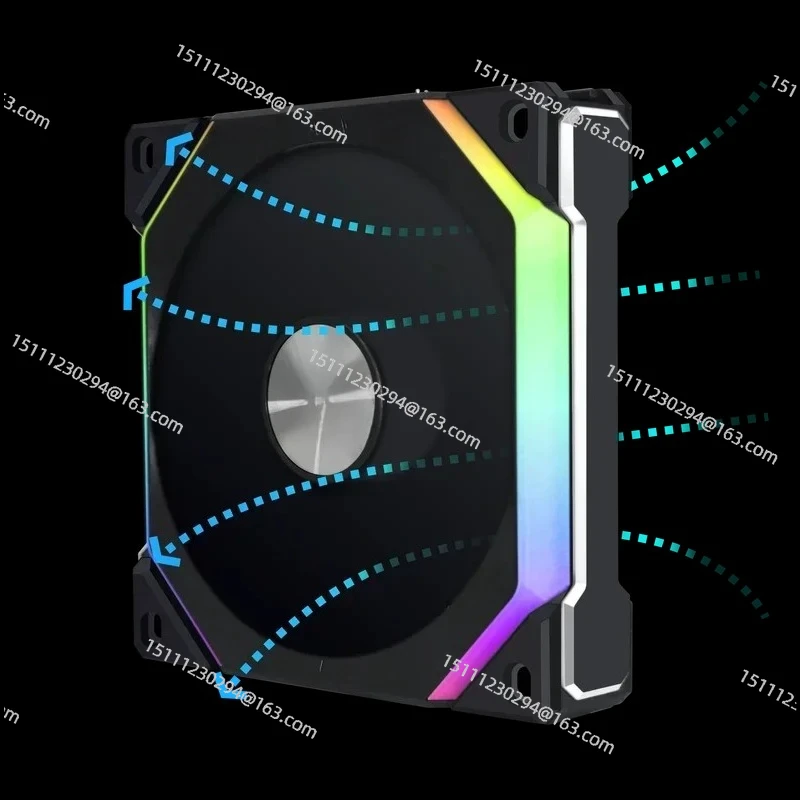

120mm Reverse Blade RGB Case Fan, Single Pack Black, High Static Pressure for PC Cooling